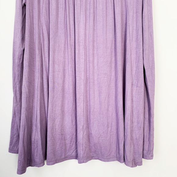 Free People Love Valley Long Sleeve Top Purple Tee - Picture 16 of 16